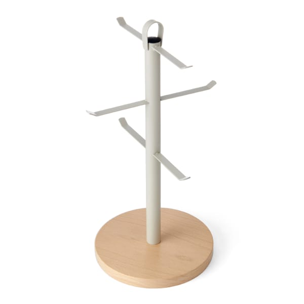 KitchenCraft Idilica Beechwood and Galvanised Steel Mug Tree KitchenCraft Idilica Beechwood and Galvanised Steel Mug Tree