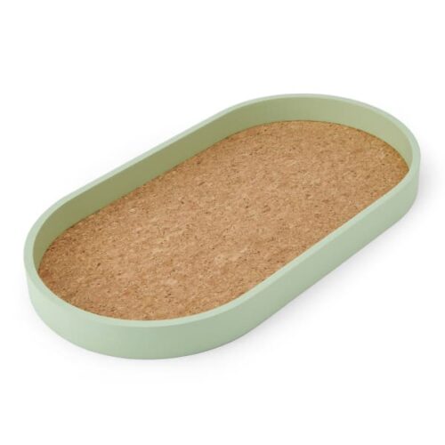 KitchenCraft Idilica Oval Storage Tray with Cork Veneer Base