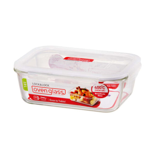 LocknLock Euro Rectangular Glass Container, 2lt