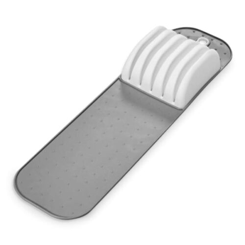 Madesmart Classic Antimicrobial In-Drawer Small Knife Storage Mat, White