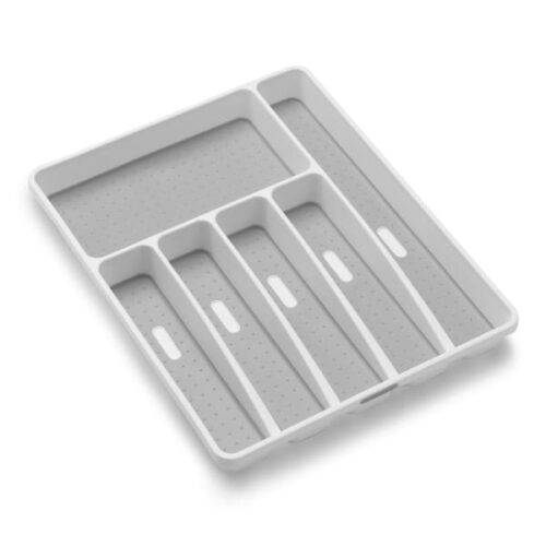 Madesmart Classic Antimicrobial Large Cutlery Tray, White
