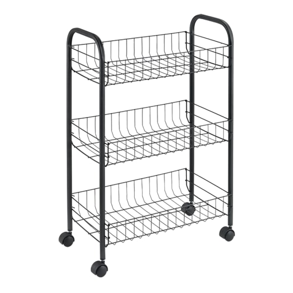 Metaltex Lugano Lava 3-Tier Rolling Storage Cart Metaltex Lugano Lava 3-Tier Rolling Storage Cart
