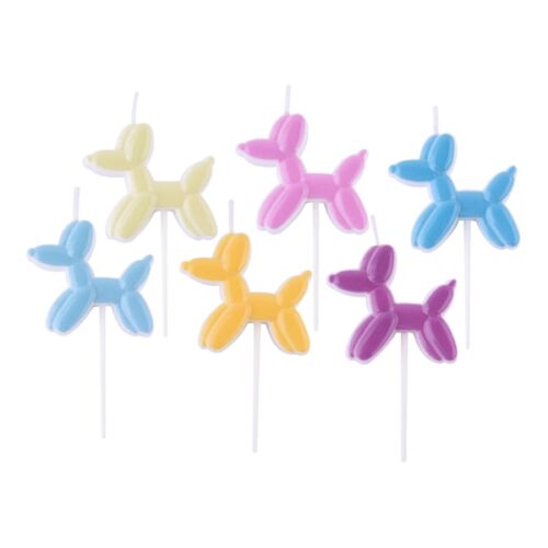 PME Balloon Dogs Candles, Set of 6