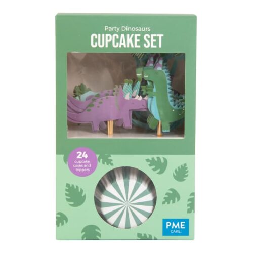 PME Dinosaurs Cupcake Cases and Toppers, Set of 24