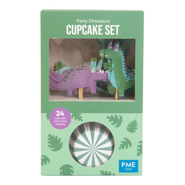 PME Dinosaurs Cupcake Cases and Toppers, Set of 24 PME Dinosaurs Cupcake Cases and Toppers, Set of 24