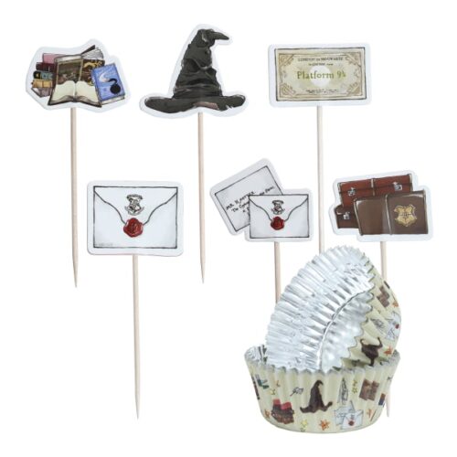 PME Harry Potter Hogwarts Cupcake Cases and Toppers, Set of 24
