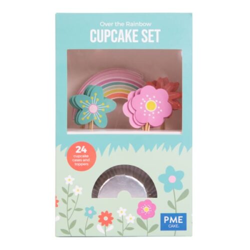 PME Over the Rainbow Cupcake Cases and Toppers, Set of 24