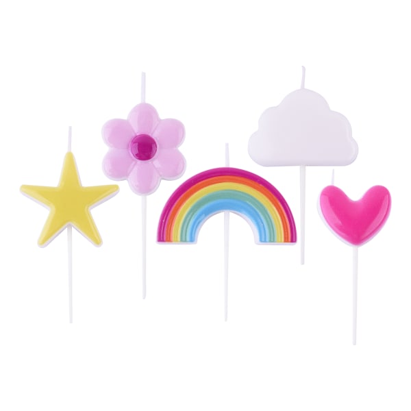 PME Rainbow Candles, Set of 5 PME Rainbow Candles, Set of 5