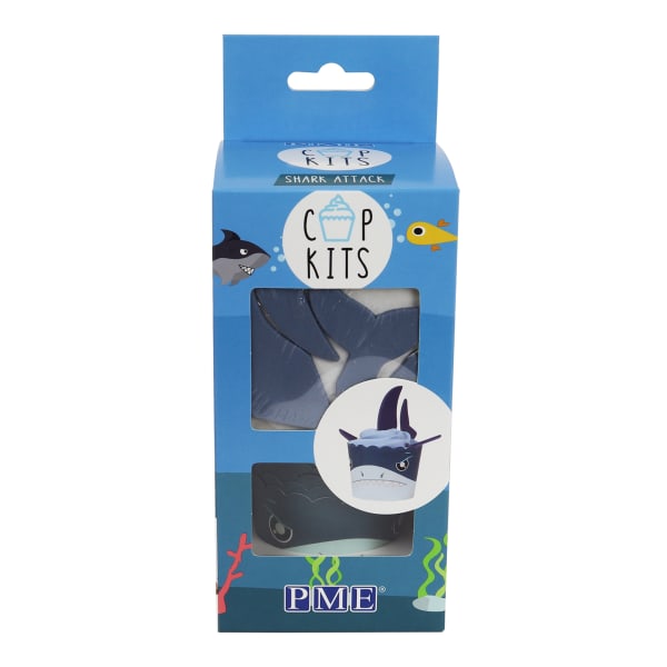 PME Themed Cupcake Decorating Kits, Decorates 6 Cupcakes, Shark Attack