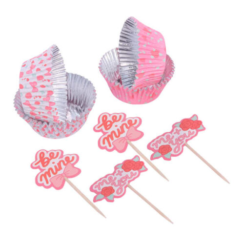 PME Valentine's Cupcake Cases and Toppers, Set of 24