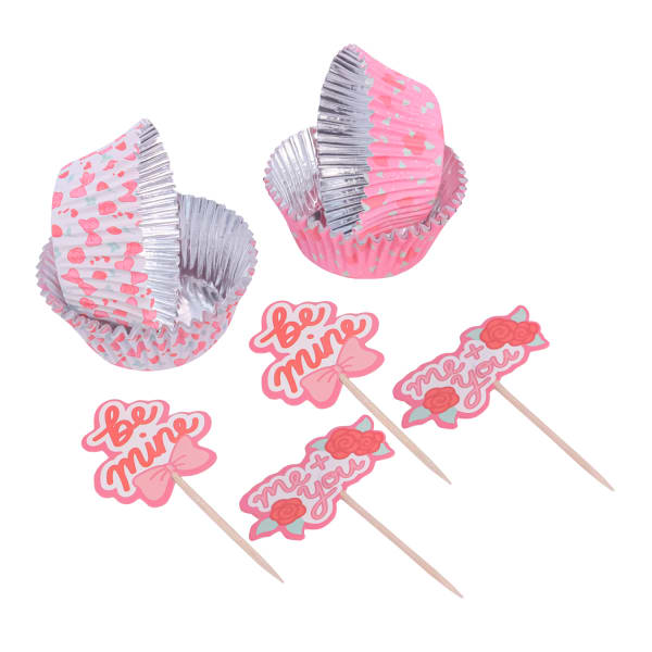 PME Valentine's Cupcake Cases and Toppers, Set of 24 PME Valentine's Cupcake Cases and Toppers, Set of 24