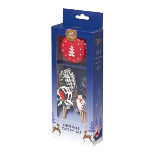 Tala Christmas Cupcake Set, Red
