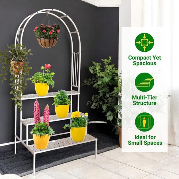 Aether Arch Metal Planter Stand