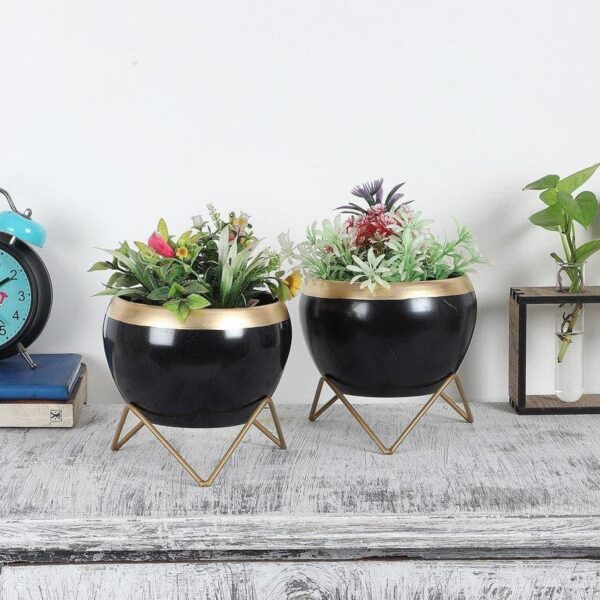Apple Dun Planter (Black) - Set Of Two Apple Dun Planter (Black) - Set Of Two