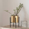 Ashiya Planter With Stand - Gold Ashiya Planter With Stand - Gold
