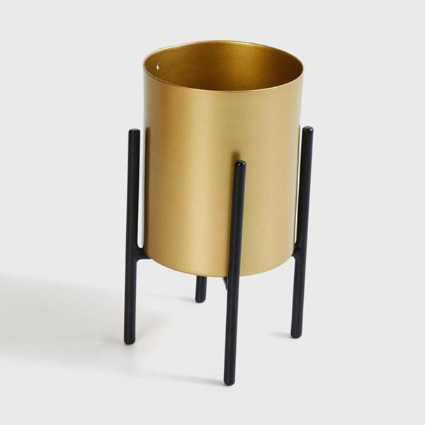 Ashiya Planter With Stand - Gold Ashiya Planter With Stand - Gold