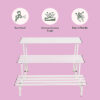 Botanika Elevate Three Tier Metal Plant Stand - White