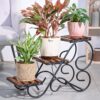 Bramble Perch Three Tier Metal Plant Stand - Black