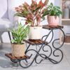 Bramble Perch Three Tier Metal Plant Stand - White
