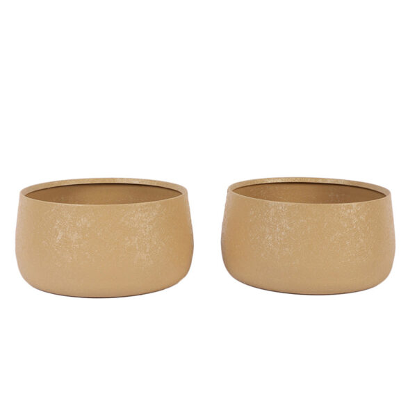 Chlo Iron Planter (Beige) - Set Of Two