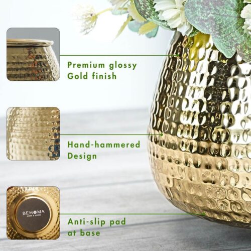 Classic Hammered Planter - Gold Classic Hammered Planter - Gold