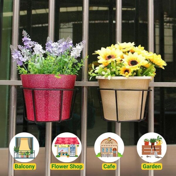 Dark Fern Metal Planter Stand