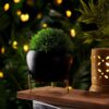 Domena Metal Planter - Black