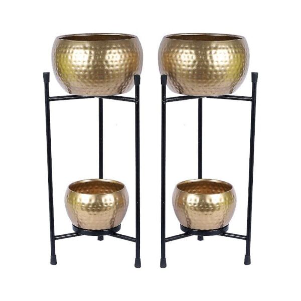 Double Globola Planter - Set Of Two