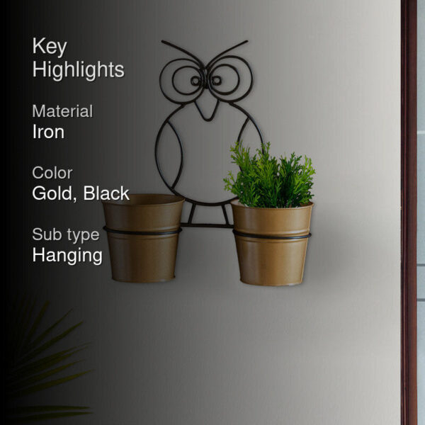 Double Hoot Wall Planter - Set Of Three