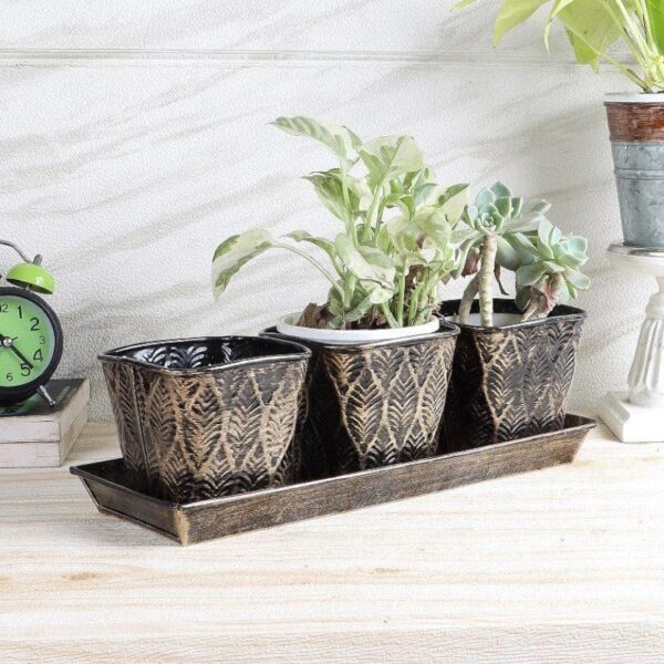 Gajro Gun Planter - Set Of Four Gajro Gun Planter - Set Of Four