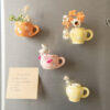 Garden Party Magnetic Fridge Planter - Set Of Four