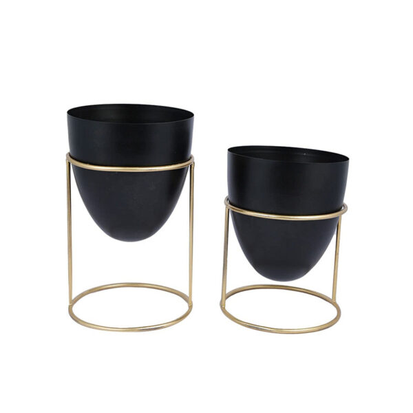 Gina Planter With Stand - Set Of Two