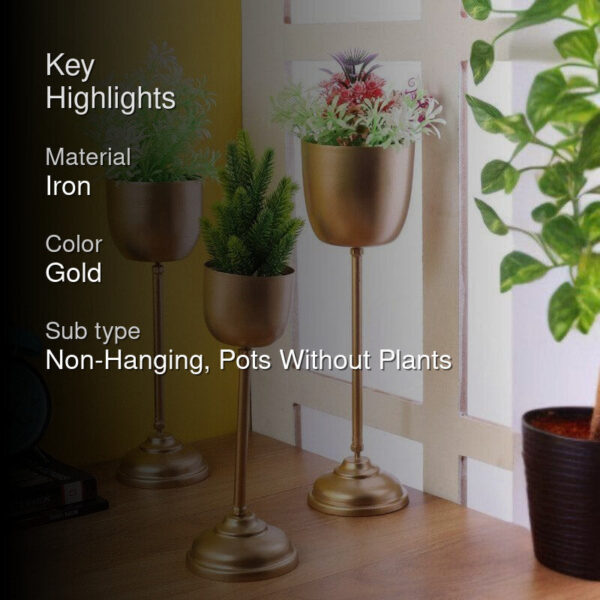 Goblet Gala Planter - Set Of Three Goblet Gala Planter - Set Of Three