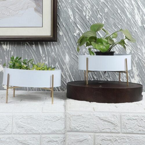 Gouyen Gaya Planter (White) - Set Of Two Gouyen Gaya Planter (White) - Set Of Two