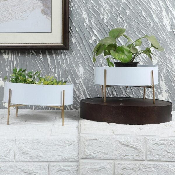 Gouyen Gaya Planter (White) - Set Of Two