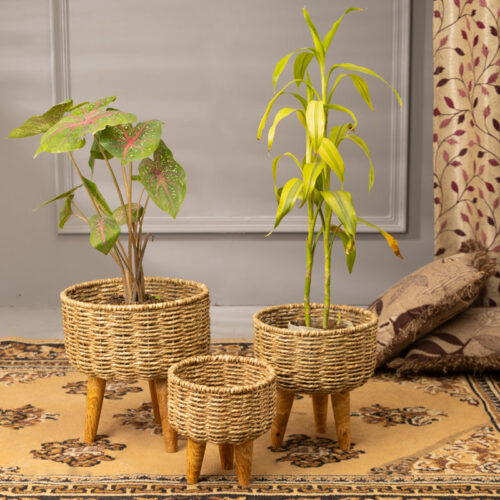 Heartha Jute Planter (Brown) - Set Of Three Heartha Jute Planter (Brown) - Set Of Three