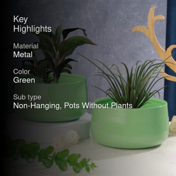 Helena Hue Planter (Green) - Set Of Two