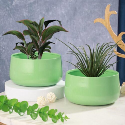 Helena Hue Planter (Green) - Set Of Two Helena Hue Planter (Green) - Set Of Two