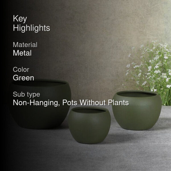 Ivera Dune Planter (Green) - Set Of Three Ivera Dune Planter (Green) - Set Of Three