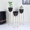 Kiromia Floor Planter (Black) - Set Of Three