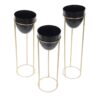 Kiromia Floor Planter (Black) - Set Of Three