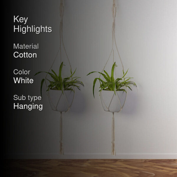 Lasya Macrame Planter - Set Of Two