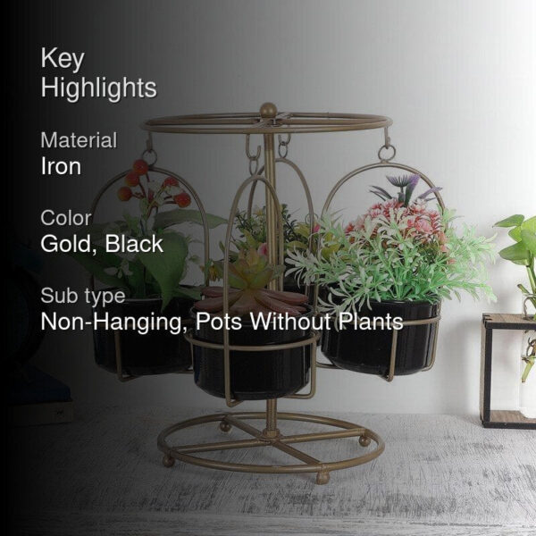 Merry Go Round Planter - Black
