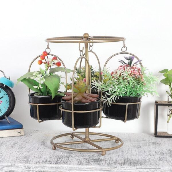 Merry Go Round Planter - Black