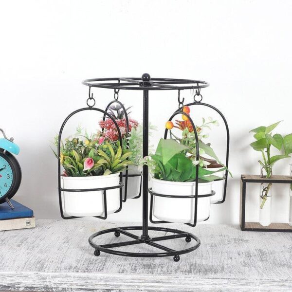 Merry Go Round Planter - White