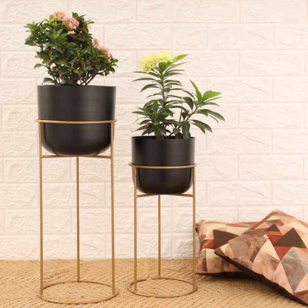 Milara Allure Planter (Black) - Set Of Two Milara Allure Planter (Black) - Set Of Two