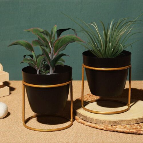 Parona Metal Planter - Set Of Two Parona Metal Planter - Set Of Two