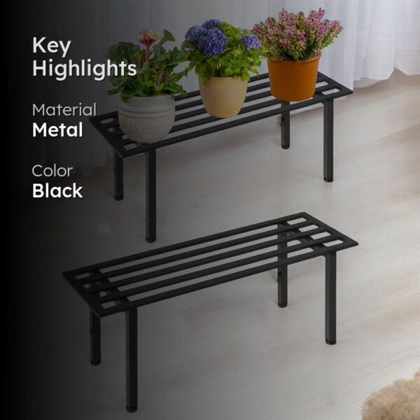 Planar Metal Planter (Black) - Set Of Two