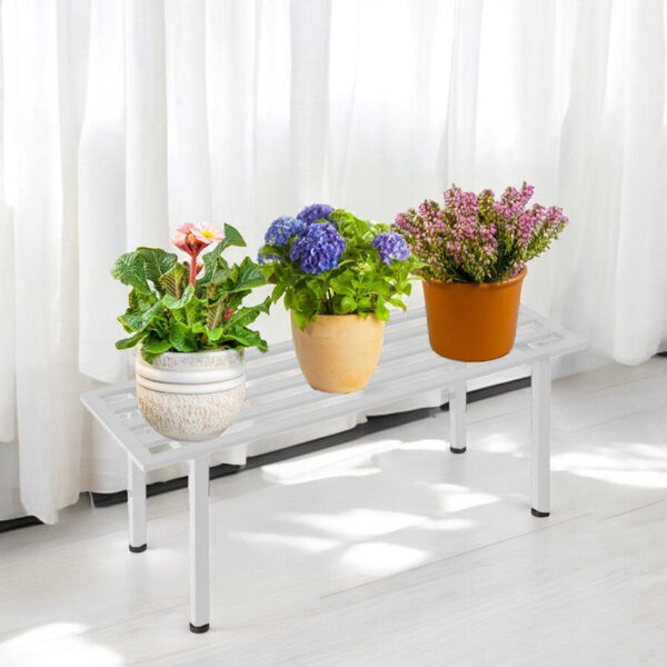 Planar Metal Planter - White