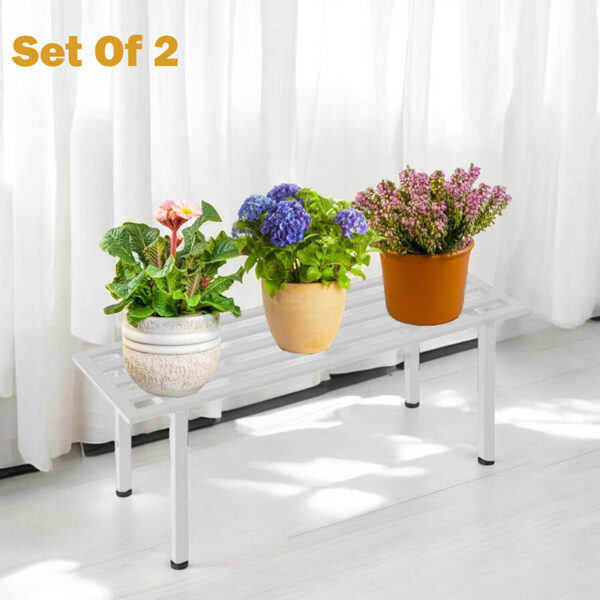 Planar Metal Planter (White) - Set Of Two